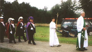 Ray Deabel leading Procession