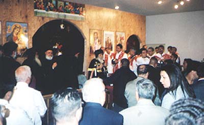 Pope Shenouda visiting St. George's Church